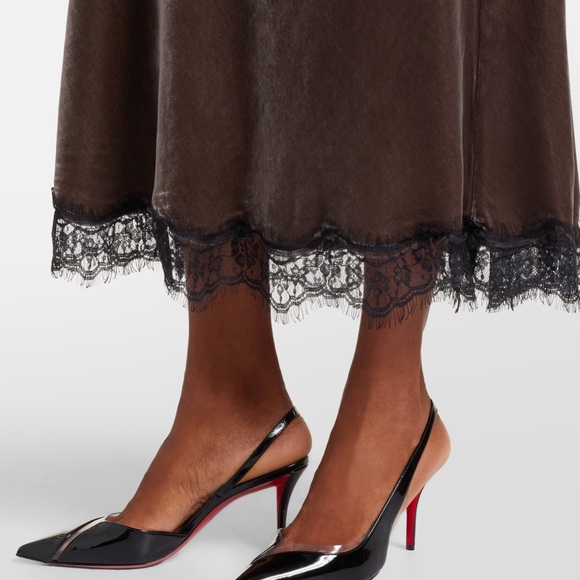 RIXO Alesha lace-trimmed velvet midi dress Size Medium 🤠 - Picture 5 of 9